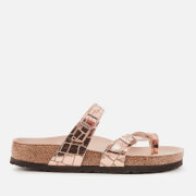 Image of Birkenstock Women's Mayari Double Strap Sandals - Gator Gleam Copper - EU /UK .