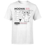 Gremlins Herren Gremlins Mogwai Instructional  T-Shirt | White | XS | Weiß
