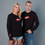 Image of Red Lips And Knuckleduster Unisex Birds of Prey Sweatshirt - Black - S - Black