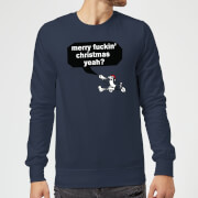 Image of Modern Toss Merry Fuckin' Christmas Yeah? Sweatshirt - Navy - 3XL - Navy