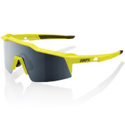 100% Speedcraft SL Sunglasses with Mirror Lens - Soft Tact Banana/Black Lens