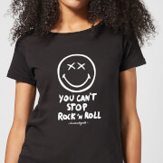 Image of You Can't Stop Rock N Roll Women's T-Shirt - Black - S - Black