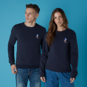 Image of Sega Retro Sonic Unisex Sweatshirt - Navy - S - Navy