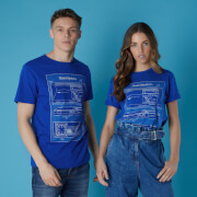 Image of Sega Master System Blueprints Unisex T-Shirt - Royal Blue - S - royal blue