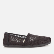 Image of TOMS Women's Floral Lace Alpargata Espadrilles - Black - UK