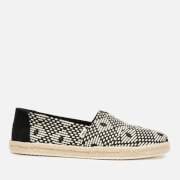 Image of TOMS Women's Geo Diamond Alpargata Espadrilles - Black - UK