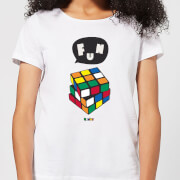 Image of Solving Rubik's Cube Fun Women's T-Shirt - White - S - White