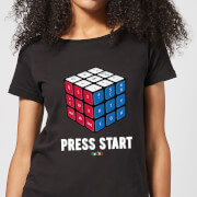 Image of Press Start Women's T-Shirt - Black - S - Black
