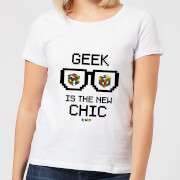 Image of Geek Cube Is The New Chic Women's T-Shirt - White - S - White