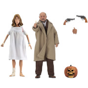 NECA Halloween 2 - 8 Inch Clothed Action Figure - Doctor Loomis and Laurie Strode 2 Pack