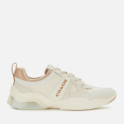 Image of Coach Women's ADB Suede/Nylon Running Style Trainers - Chalk/Taupe - UK