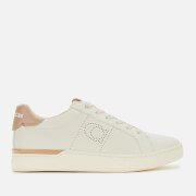 Image of Coach Women's ADB Leather/Suede Cupsole Trainers - Chalk/Taupe - UK