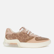 Image of Coach Women's CitySole Signature Print Court Trainers - Tan/Beachwood - UK