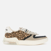 Image of Coach Women's ADB Calfhair/Leather Court Trainers - Natural/Beachwood - UK