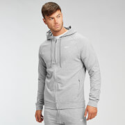 Sweat à capuche zippé MP Form pour hommes – Gris chiné - XS