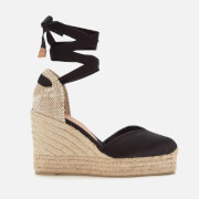 Image of Castañer Women's Chiara Platform Wedged Espadrille Sandals - Black - UK .