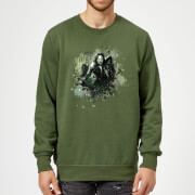 Image of The Lord Of The Rings Aragorn Colour Splash Sweatshirt - Forest Green - S - Forest Green
