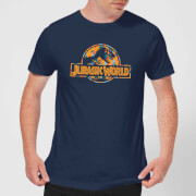 Jurassic Park Logo Tropical Men's T-Shirt - Navy - XS - Navy
