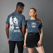 T-shirt Jurassic Park Primal Dilophosaurus Acid Wash - Bleu Marine - Unisexe - S - Navy Acid Wash