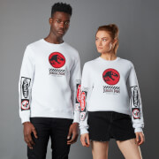 Sweat-shirt Jurassic Park Primal Warning - Blanc - Unisexe - S - Blanc