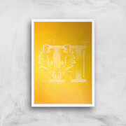 Harry Potter Hufflepuff Giclee Art Print - A4 - White Frame