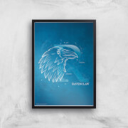 Harry Potter Ravenclaw Giclee Art Print - A4 - Black Frame