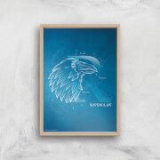Harry Potter Ravenclaw Giclee Art Print - A3 - Wooden Frame