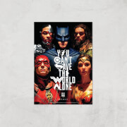 DC Justice League Giclee Art Print - A2 - Print Only | Multi | A2
