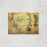 Lord Of The Rings Map Giclee Art Print - A2 - Print Only | Multi | A2