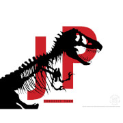 Image of Jurassic Park Original Logo Screenprint with Letterpress by Chip Kidd - White