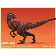Sérigraphie Jurassic Park  Kind of Like a 6 Foot Turkey  de Mark Bell - Édition Limitée