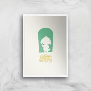 Nintendo Animal Crossing Green Door Art Print - A4 - White Frame