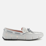 Image of SWIMS Men's Knit Lace Loafers - Glacier Gray/Navy - UK 7