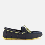 Image of SWIMS Men's Knit Lace Loafers - Navy/Limelight - UK 10