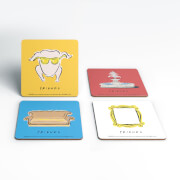 Friends Icons Square Coaster Set