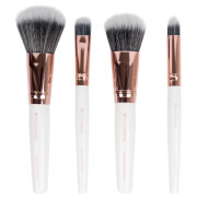 brushworks Travel Brush Set - White/Gold