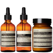 Aesop Mandarin Facial Cream, Parsley Seed Serum and Lightweight Serum Bundle
