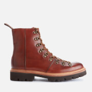 Image of Grenson Men's Brady Handpainted Leather Hiking Style Boots - Tan - UK 7