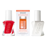essie Gel Red Nail Polish and Apricot Cuticle Oil Care Bundle