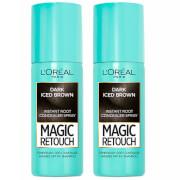 L'Oréal Paris Magic Retouch Dark Iced Brown Root Concealer Spray Duo Pack