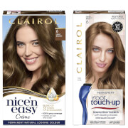 

Clairol Nice' n Easy Permanent Hair Dye and Root Touch up Duo (Various Shades) - 6 Light Brown