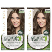 

Clairol Natural Instincts Semi-Permanent No Ammonia Vegan Hair Dye Duo (Various Shades) - 6 Light Brown