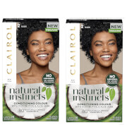 

Clairol Natural Instincts Semi-Permanent No Ammonia Vegan Hair Dye Duo (Various Shades) - 2 Black