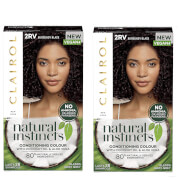 

Clairol Natural Instincts Semi-Permanent No Ammonia Vegan Hair Dye Duo (Various Shades) - 2Rv Burgundy Black