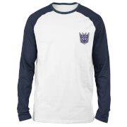 Image of Transformers Decepticons Unisex Long Sleeved Raglan T-Shirt - White/Navy - S