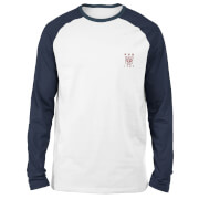 Image of Transformers Autobots Embroidered Unisex Long Sleeved Raglan T-Shirt - White/Navy - S