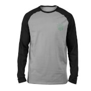 Image of Rick and Morty Rick Embroidered Unisex Long Sleeved Raglan T-Shirt - Grey/Black - S