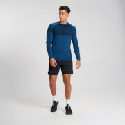 Image of MP Men's Essential Long Sleeve Seamless T-Shirt - Pilot Blue Marl - XXL