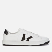 Image of KENZO Men's Logo Leather Low Top Trainers - White - UK 6.5