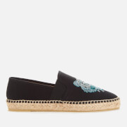 Image of KENZO Women's Tiger Head Canvas Espadrilles - Black - UK .